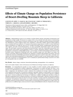 Effects of Climate Change on Population Persistence of Desert