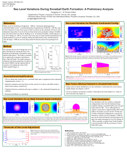 Sea Level Variations During Snowball Earth Formation: A