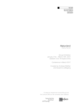 Natur(en) - Neuer Kunstverein Gie&szlig;en