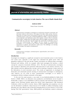Communicative sovereignty in Latin America