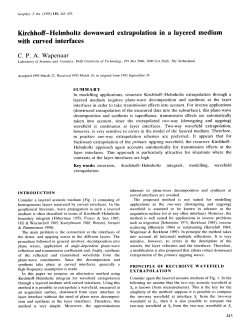 Kirchhoff-Helmholtz downward extrapolation in a layered medium