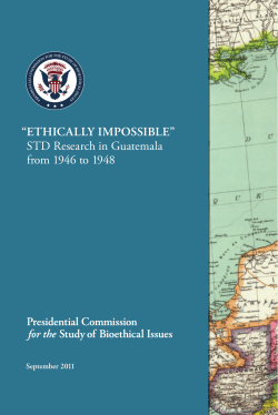 "Ethically Impossible" STD Research in Guatemala from 1946 to 1948