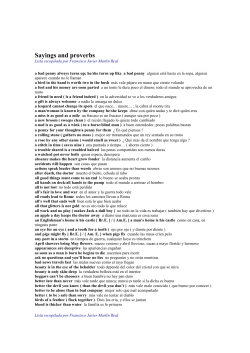 Sayings and proverbs