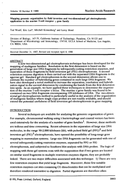 Mapping genomic organization by field inversion and two