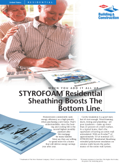 STYROFOAM Residential Sheathing Increases Energy Efficiency
