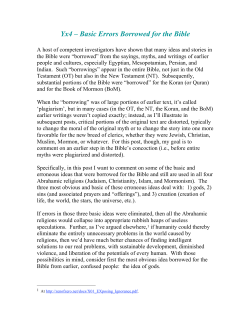 Yx4 &ndash; Basic Errors Borrowed for the Bible