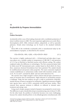 Acrylonitrile by Propene Ammoxidation (PDF Available)