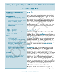 The River Food Web - UNC Institute for the Environment