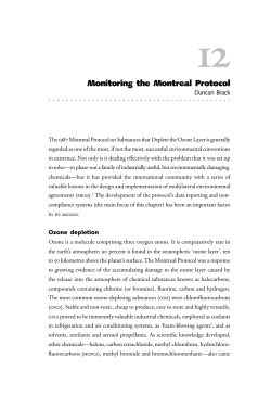 Monitoring the Montreal Protocol