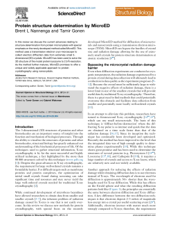 Protein structure determination by MicroED