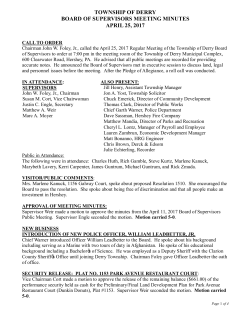 April 25, 2017 - Derry Township