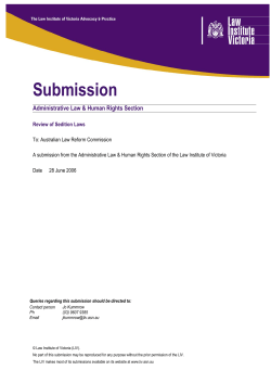 Submission - Law Institute of Victoria