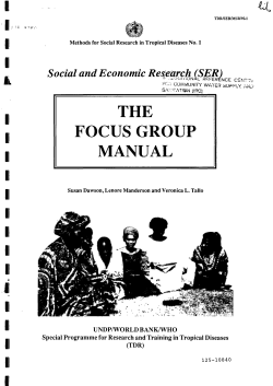 II II THE FOCUS GROUP MANUAL