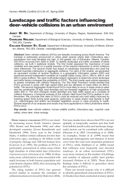 Landscape and traffic factors influencing deer