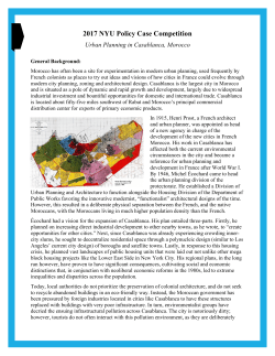 Casablanca, Morocco - Policy Case Competition