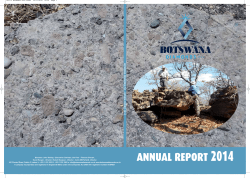 annual report 2014 - Botswana Diamonds PLC