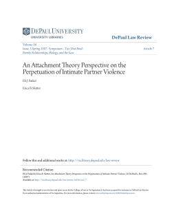 An Attachment Theory Perspective on the
