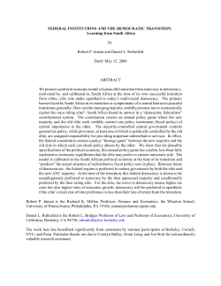 FEDERAL INSTITUTIONS AND THE