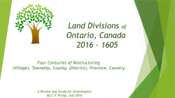Land Divisions of Ontario, Canada 2016 &ndash; 1605