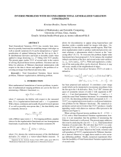 INVERSE PROBLEMS WITH SECOND-ORDER