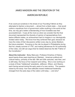 james madison and the creation of the american republic