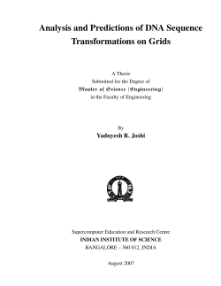 Analysis and Predictions of DNA Sequence Transformations on Grids