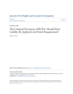 the criminal provisions of rcra: should strict liability be applied to its