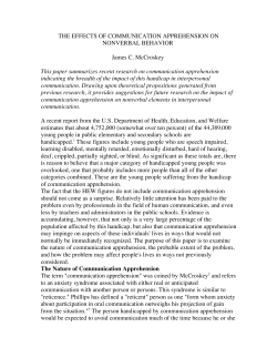 THE EFFECTS OF COMMUNICATION APPREHENSION ON