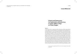 Ivona Mišterová Drama and Democracy: An Exploration of