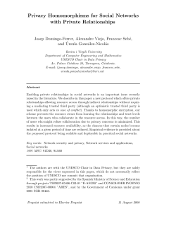 Privacy Homomorphisms for Social Networks with