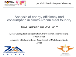 Analysis of energy efficiency and consumption in South African steel