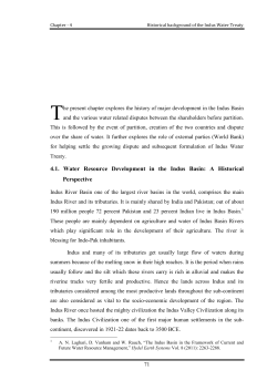 4.1. Water Resource Development in the Indus Basin