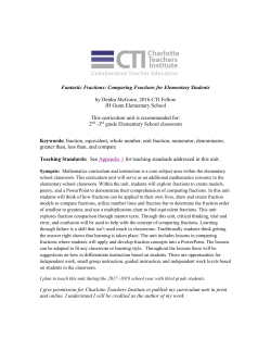 Fantastic Fractions: Comparing Fractions for Elementary Students by