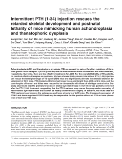 Intermittent PTH (1-34) - Human Molecular Genetics