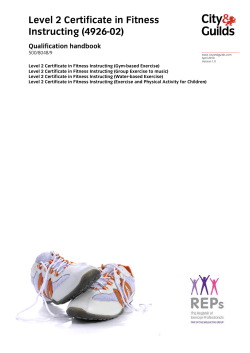 Level 2 Certificate in Fitness Instructing (4926)