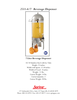 2511-6/7 Beverage Dispenser