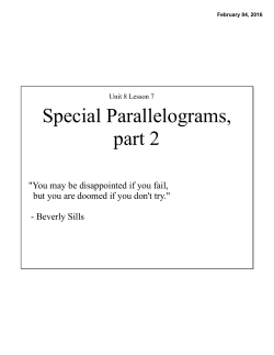 Special Parallelograms, part 2