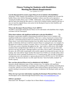 Fitness Testing for Students with Disabilities: Meeting the Illinois