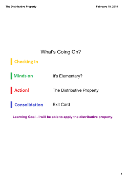 The Distributive Property