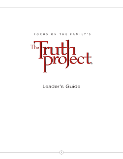 Leader`s Guide - The Truth Project