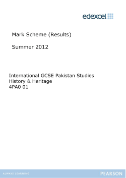 Mark scheme - Paper 1 - June 2012 - Edexcel