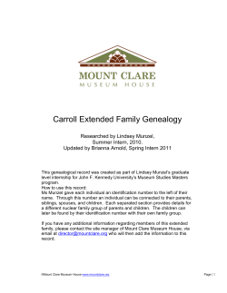 Carroll Extended Family Genealogy