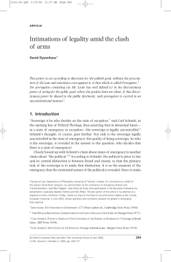 Intimations of legality amid the clash of arms