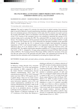 OIL-PALM SHELL ACTIVATED CARBON PRODUCTION USING