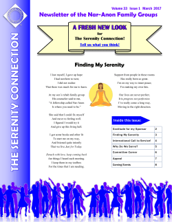 The Serenity Connection March 2017 - Nar-Anon