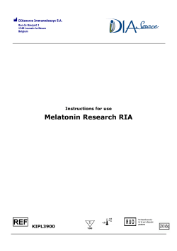 Melatonin Research RIA