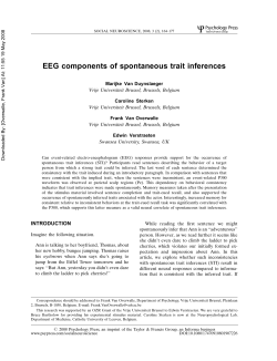 EEG components of spontaneous trait inferences