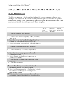 sexuality, std and pregnancy prevention
