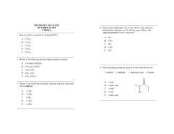 Exam 2 - Chemistry Courses