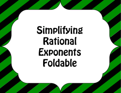 Simplifying Rational Exponents Foldable